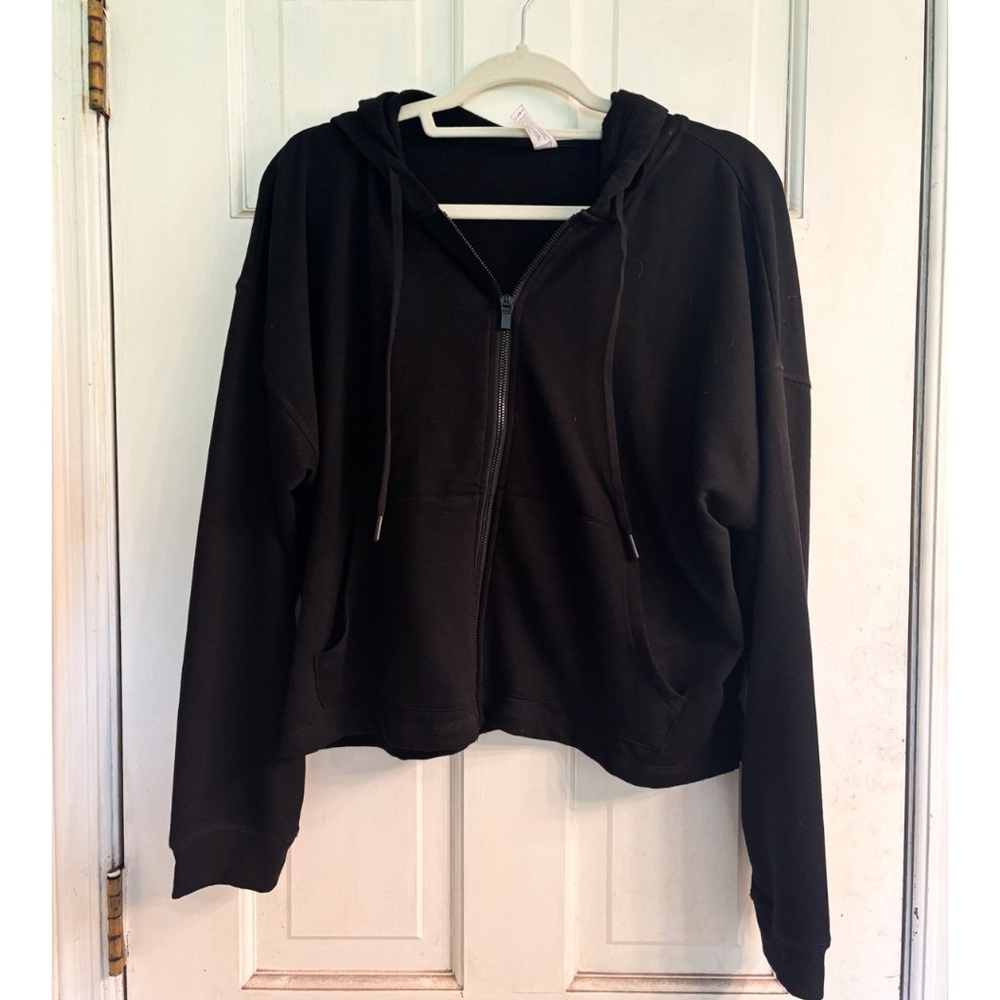 90 Degree By Reflex Black Zip-Up Hoodie